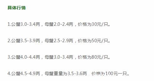 正宗陽澄湖大閘蟹多少錢一斤2021，四兩公三兩母150-160元/斤