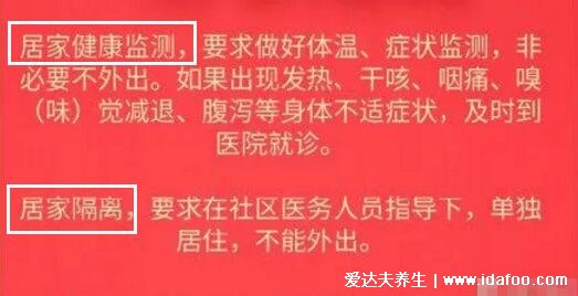 居家健康監(jiān)測是什么意思，和居家隔離有區(qū)別(非必要不外出)